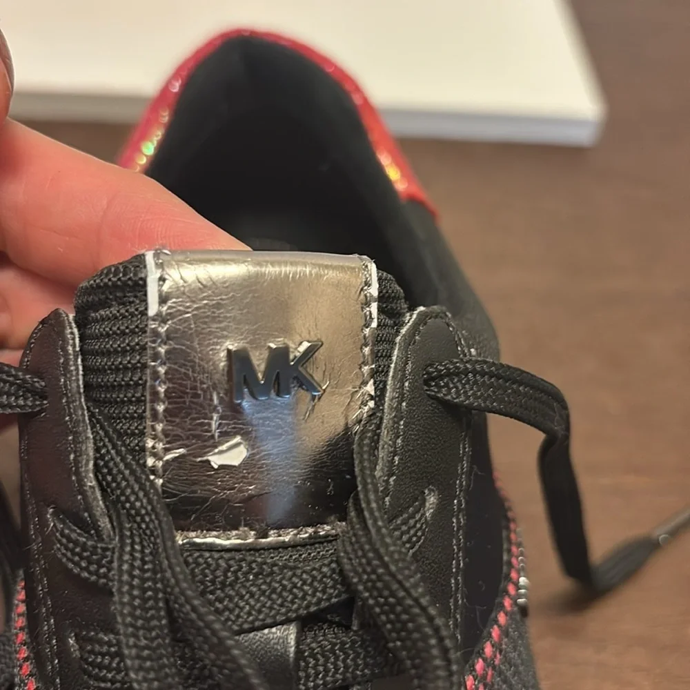 Michael Kors Black and Pink Sneakers with Minimalist Design